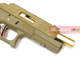 WE G34 GBB Pistol (Tan Slide,Tan Frame,Gold Barrel) - MLEmart.com