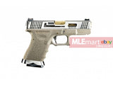 WE G19 GBB Brand War Ver (SV Slide, Tan Frame with Gold Barrel) - MLEmart.com