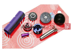 SHS AK High Torque 32:1 Gear Tune-Up Set with 15 Full Steel Teeth Piston (Purple) - MLEmart.com