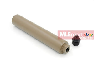 Airsoft Artisan SF / G Style 762 Silencer with Range-up Adapter Kit - 35mm x 220mm - DE (Marui VSR-10) - MLEmart.com