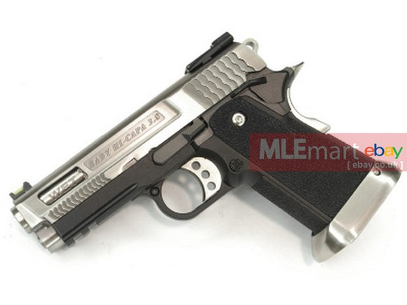 MLEmart.com - WE HI-CAPA 3.8 Brontosaurus series GBB Pistol (Black Silde)