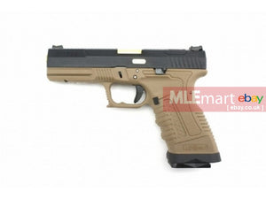 WE GP1799 GBB Pistol (Black Slide,Tan Frame,Gold Barrel ) - MLEmart.com