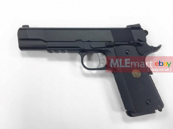 WE M.E.U. RAIL Full Metal GBB Pistol Black - MLEmart.com