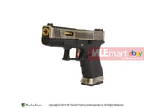 WE G19 GBB Brand War Ver (SV Slide, BK Frame with Gold Barrel) - MLEmart.com