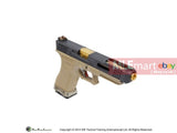 WE G34 GBB Pistol (Black Slide,Tan Frame,Gold Barrel) - MLEmart.com