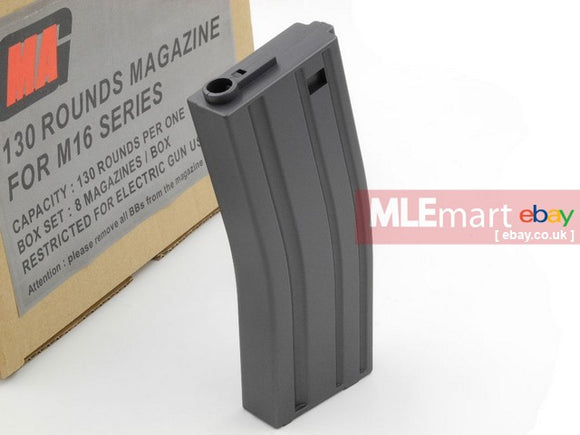 MLEmart.com - MAG 130rd Magazine for M4/M16 AEG (Black, 8pcs)