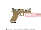 WE G17 GBB Pistol (Silver Slide, Tan Frame, Glod Barrel) - MLEmart.com