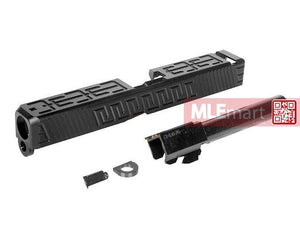 5KU CNC Slide and Barrel Kit Type 2 for Marui G17 GBB (Black) - MLEmart.com