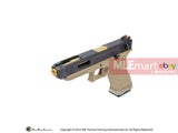 WE G35 GBB Pistol (Black Slide, Tan Frame, Gold Barrel) - MLEmart.com