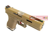 WE G18C GBB Pistol (Tan Slide, Tan Frame, Silver Barrel) - MLEmart.com