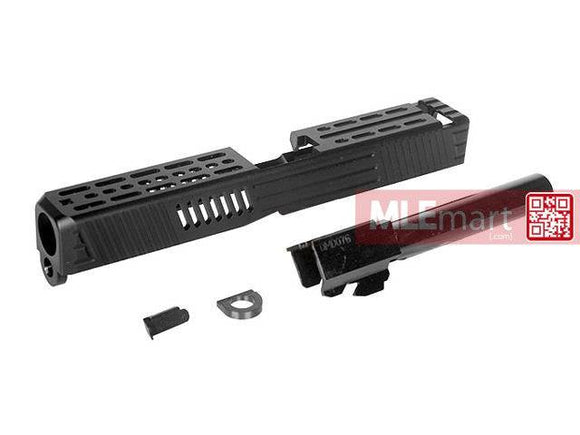 5KU CNC Slide and Barrel Kit Type 4 for Marui G17 GBB (Black) - MLEmart.com