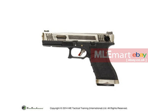 WE G18C GBB Pistol (Silver Slide,Black Frame,Silver Barrel) - MLEmart.com