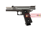 WE Hi-Capa 5.1 Dragon Type M Full Metal GBB Pistol - Silver - MLEmart.com