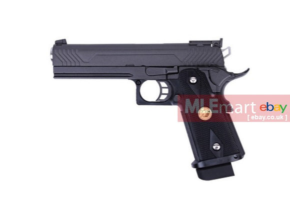 WE Hi-Capa 5.1 Dragon Type M Full Metal GBB Pistol - Black - MLEmart.com