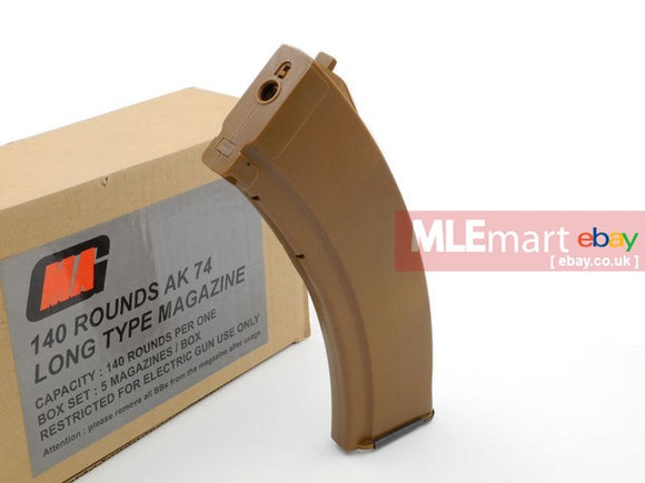 MLEmart.com - MAG 140rd AK74 Long Magazine for AK AEG (Bakelite, 5pcs)