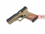 WE GP1799 GBB Pistol (Black Slide,Tan Frame,Silver Barrel ) - MLEmart.com