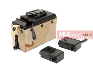 MLEmart.com - MAG 2500rds Cartridge Drum Pouch Magazine for CA/TOP M249 (Desert Camo)