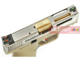 WE Metal Slide M&P Compact Semi-Auto Force GBB (Silver Slide/Gold Barrel/Tan Frame) - MLEmart.com