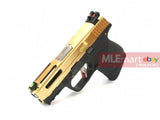 WE Metal Slide M&P Compact Semi-Auto Force GBB (Gold Slide/Silver Barrel/Black Frame) - MLEmart.com