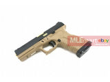 WE GP1799 GBB Pistol (Black Slide,Tan Frame,Gold Barrel ) - MLEmart.com