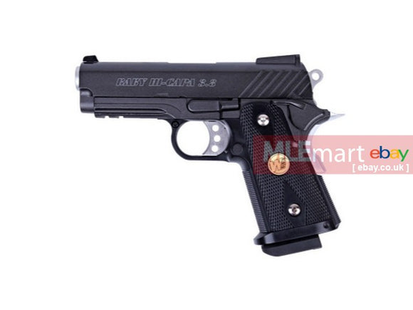 WE Baby Hi-Capa 3.8 Type 9 Full Metal エアガン / GBB Pistol-BK | MLEmart.com