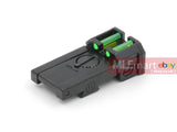 SCB Airsoft Optical Fiber Rear Sight with Base for TM Marui / KJ Works Hi-Capa 5.1 GBB - MLEmart.com