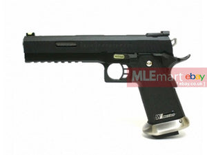 WE HI-CAPA 6 Inch IREX GBB Pistol (Black , Silver Barrel, With Marking Slide) - MLEmart.com