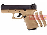 WE Metal Slide G23C Gen4 Fully/Semi Auto GBB Pistol -Dark Earth - MLEmart.com