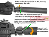 Wii Tech MP7 (T. Marui) Suppressor with  6.03 Barrel 370mm and outer barrel (US Version) - MLEmart.com