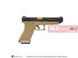 WE G34 GBB Pistol (Black Slide,Tan Frame,Gold Barrel) - MLEmart.com