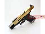 WE G17 GBB Pistol (Gold Slide, Black Frame, Silver Barrel) - MLEmart.com