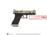 WE G17 GBB Pistol (Silver Slide, Black Frame, Glod Barrel) - MLEmart.com