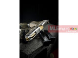 WE G35 GBB Pistol (Sliver Slide, Tan Frame, Gold Barrel) - MLEmart.com