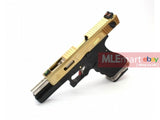 WE G18C GBB Pistol (Gold Slide,Black Frame,Silver Barrel) - MLEmart.com