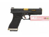 WE G17 GBB Pistol (Black Slide, Black Frame, Glod Barrel) - MLEmart.com