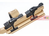 Blackcat Airsoft 30/35mm QD Extension Dual Scope Mount - TAN - MLEmart.com