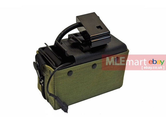 MLEmart.com - MAG 2500rds Cartridge Drum Pouch Magazine for CA/TOP M249 (Olive Drab)