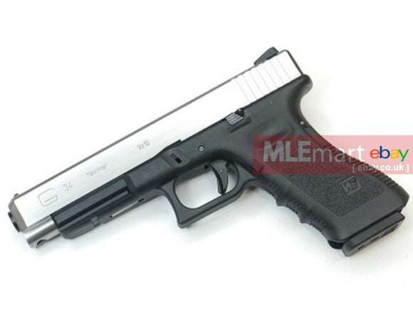 WE Metal Slide G34 GBB Pistol (Silver) - MLEmart.com