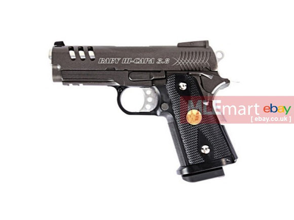 WE Baby Hi-Capa 3.8 Type 9 Full Metal GBB Pistol-BK - MLEmart.com