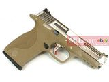 WE N&P XW40 Force Stealth Slide BIG BIRD with Silver Barrel GBB - 2 Tone Tan Frame - MLEmart.com