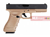 WE Metal Slide G17 GBB Pistol (Black / Tan) - MLEmart.com