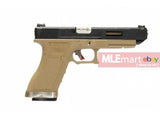 WE G34 GBB Pistol (Black Slide,Tan Frame,Silver Barrel) - MLEmart.com