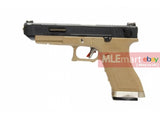 WE G35 GBB Pistol (Black Slide, Tan Frame, Sliver Barrel) - MLEmart.com