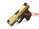 WE Metal Slide M&P Compact Semi-Auto GBB Pistol GBB (Gold Slide / Black Barrel / Black Frame) - MLEmart.com