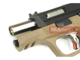 WE Metal Slide M&P Compact Semi-Auto Force GBB (Black Slide/Silver Barrel/Tan Frame) - MLEmart.com