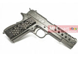 WE Hex Cut Signature 1911 GBB Pistol (Silver) - MLEmart.com