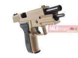 WE Full Metal Tactical F226 MK25 Rail GBB Pistol (Tan) - MLEmart.com