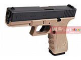 WE Metal Slide G17 GBB Pistol (Black / Tan) - MLEmart.com