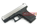 WE G19 GBB Pistol (2 Tone, Silver Silde / Black Frame) Type A - MLEmart.com