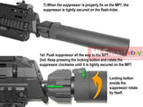 Wii Tech MP7 (T. Marui) Suppressor with  6.03 Barrel 370mm and outer barrel (US Version) - MLEmart.com